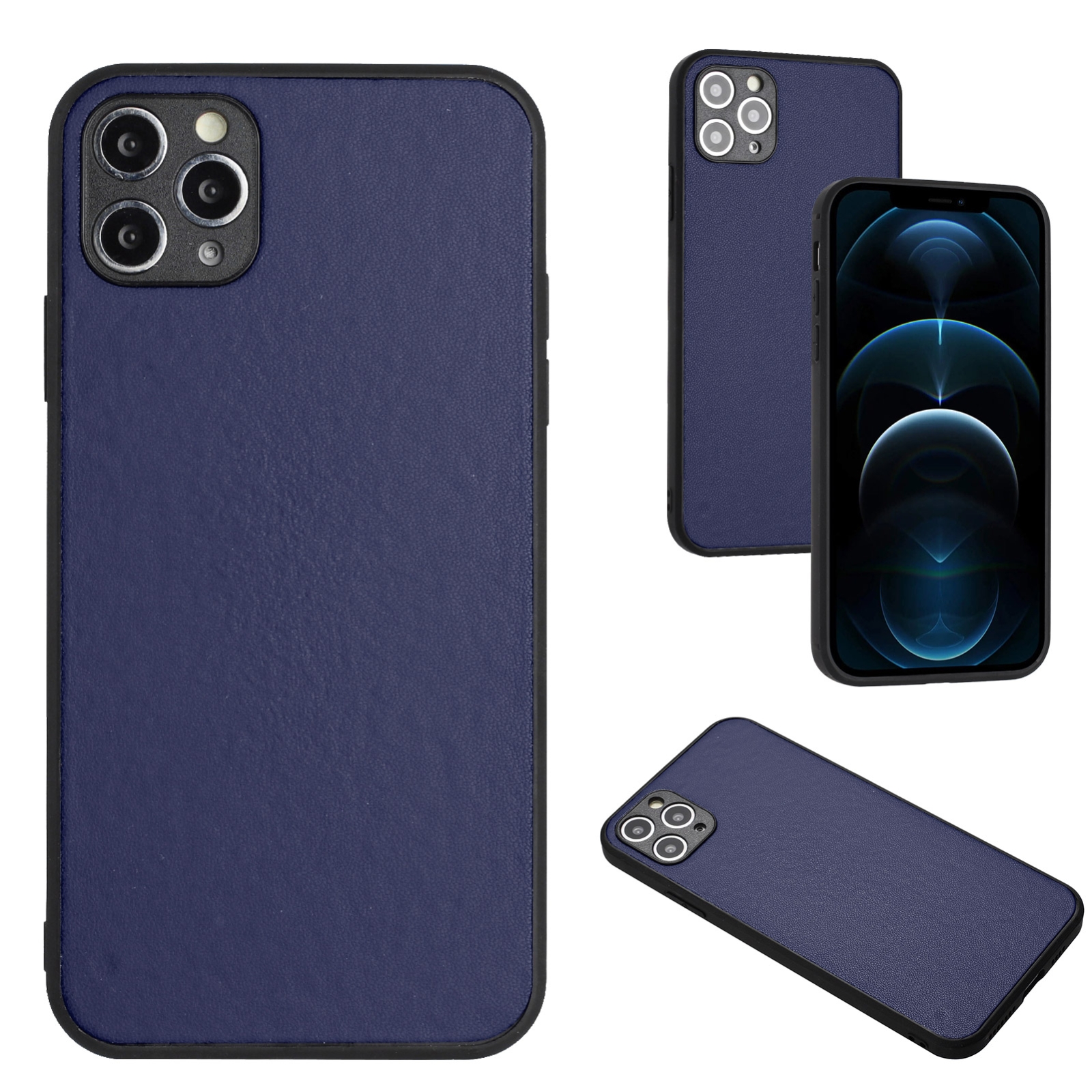 For iPhone 11 Pro R20 Leather Pattern Phone Single Case(Blue) - Shopkiz.com