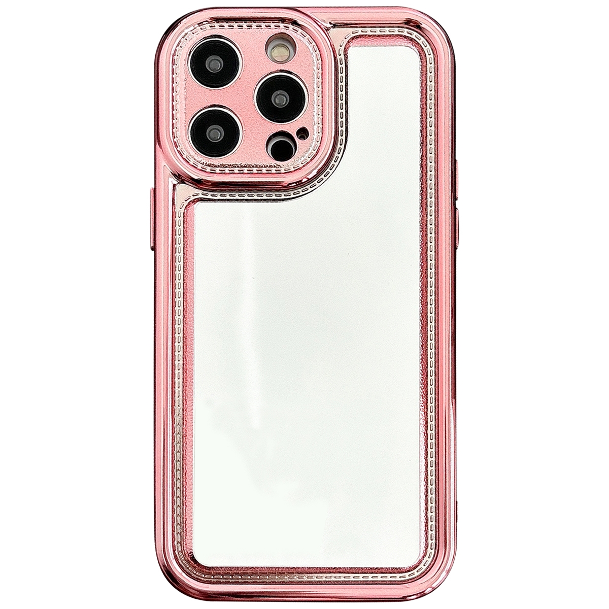 For iPhone 12 Pro Electroplating Mirror TPU Phone Case(Pink) - Shopkiz.com