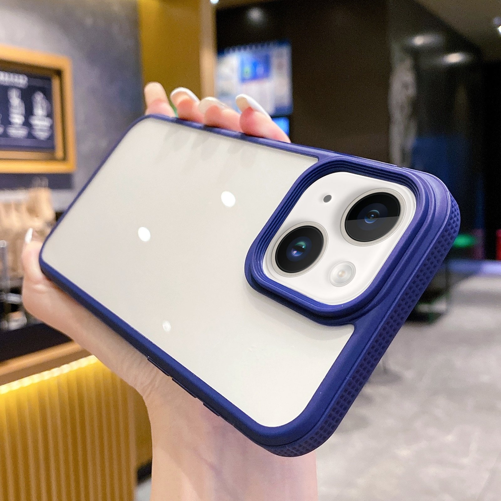 For iPhone 15 Plus Full Protection Shockproof TPU + PC Phone Case(Blue) - Shopkiz.com
