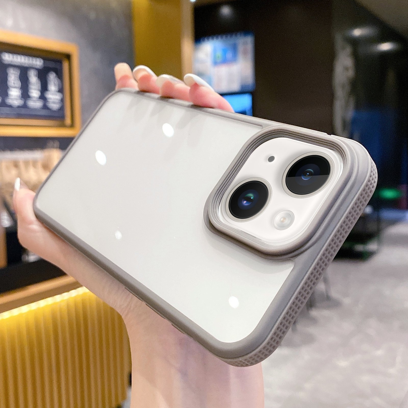 For iPhone 14 Plus Full Protection Shockproof TPU + PC Phone Case(Grey) - Shopkiz.com