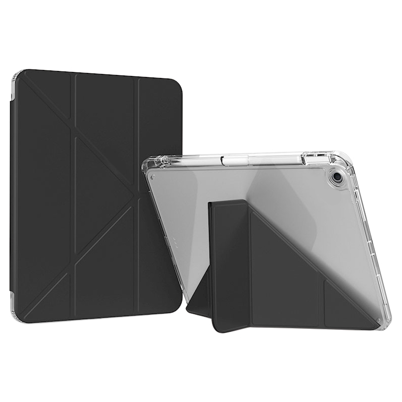 For iPad 10.2 2021 / 2020 / 2019 GEBEI Deformation Leather Tablet Case(Black) - Shopkiz.com