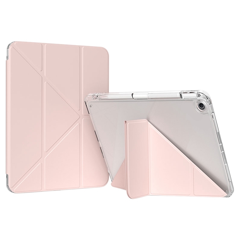 For iPad 10.2 2021 / 2020 / 2019 GEBEI Deformation Leather Tablet Case(Pink) - Shopkiz.com