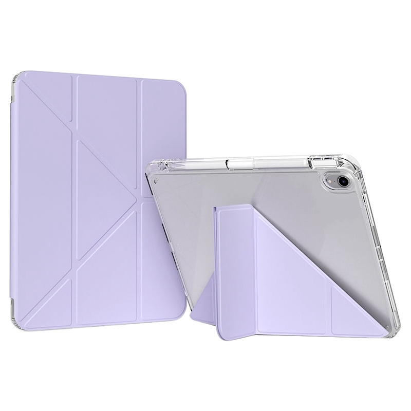 For iPad 2025 / 2022 GEBEI Deformation Leather Tablet Case(Purple) - Shopkiz.com