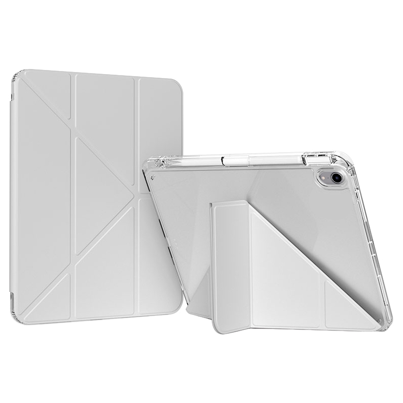 For iPad 2025 / 2022 GEBEI Deformation Leather Tablet Case(Grey) - Shopkiz.com