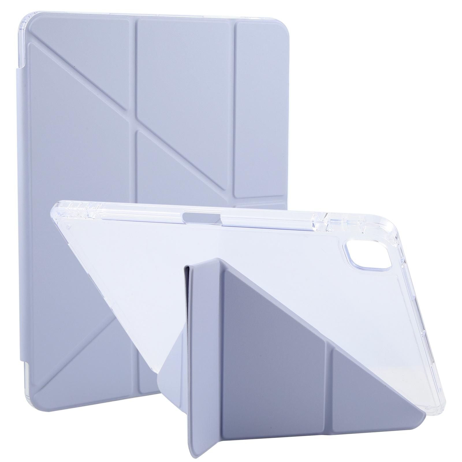 For iPad Pro 13 2025 / 2024 GEBEI Deformation Leather Tablet Case(Purple) - Shopkiz.com