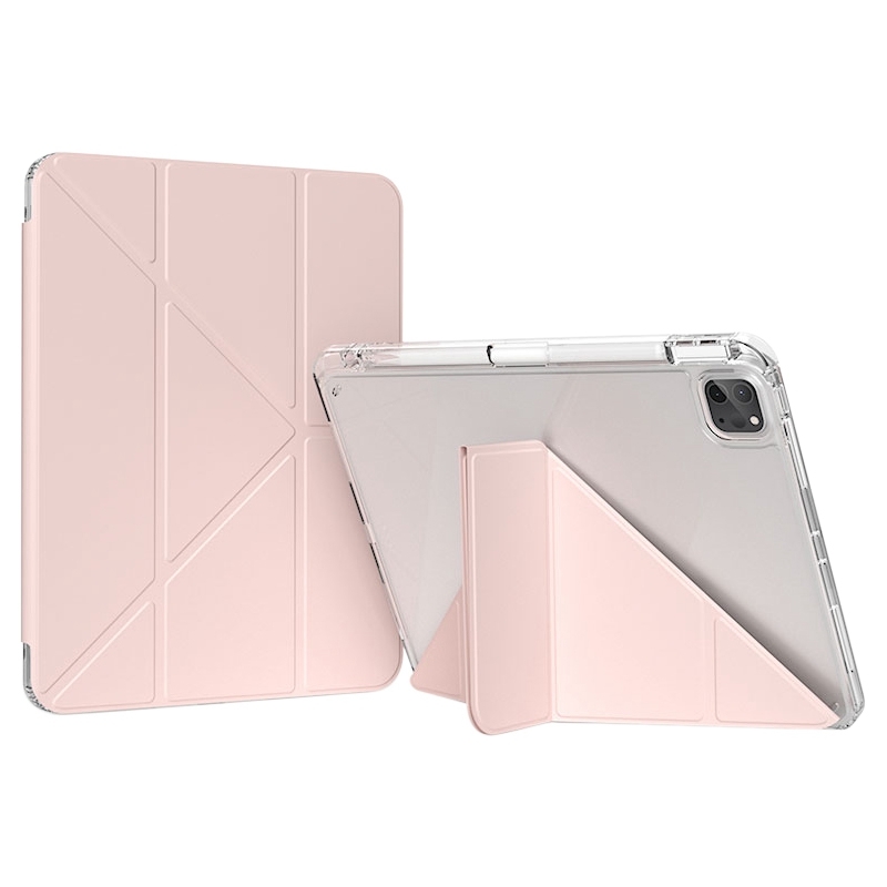 For iPad Pro 13 2025 / 2024 GEBEI Deformation Leather Tablet Case(Pink) - Shopkiz.com