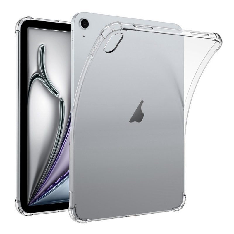 For iPad Air 11 2024 / 2025 / 2026 Highly Transparent TPU Full Thicken Corners Shockproof Protective Case(Transparent) - Shopkiz.com