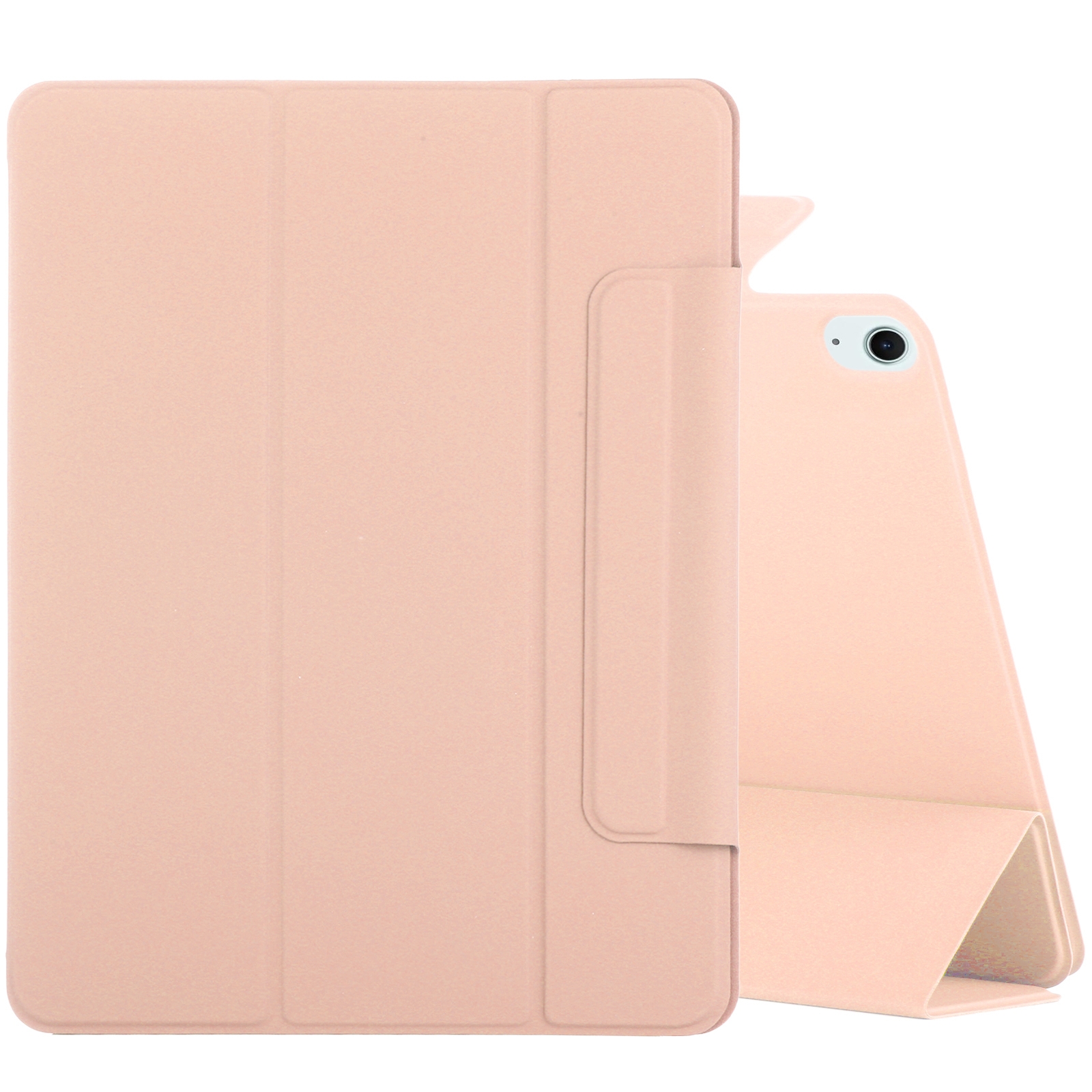 For iPad Air 13 2026 / 2025 / 2024 Double-sided Clip Fixed Buckle Magnetic PU Leather Smart Tablet Case(Gold) - Shopkiz.com