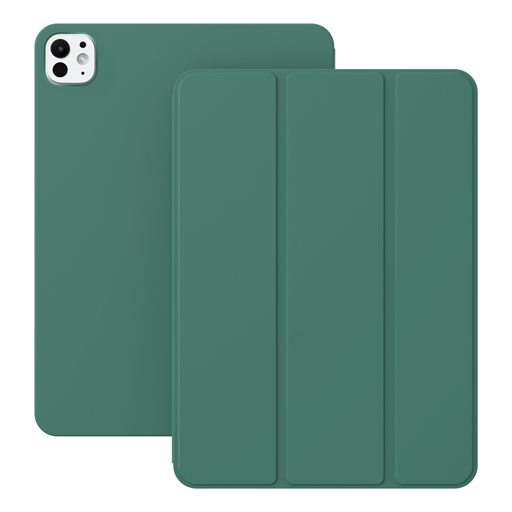 For iPad Pro 11 2025 / 2024 Ultra-thin Double-sided Clip Magnetic Smart Tablet Case(Dark Green) - Shopkiz.com