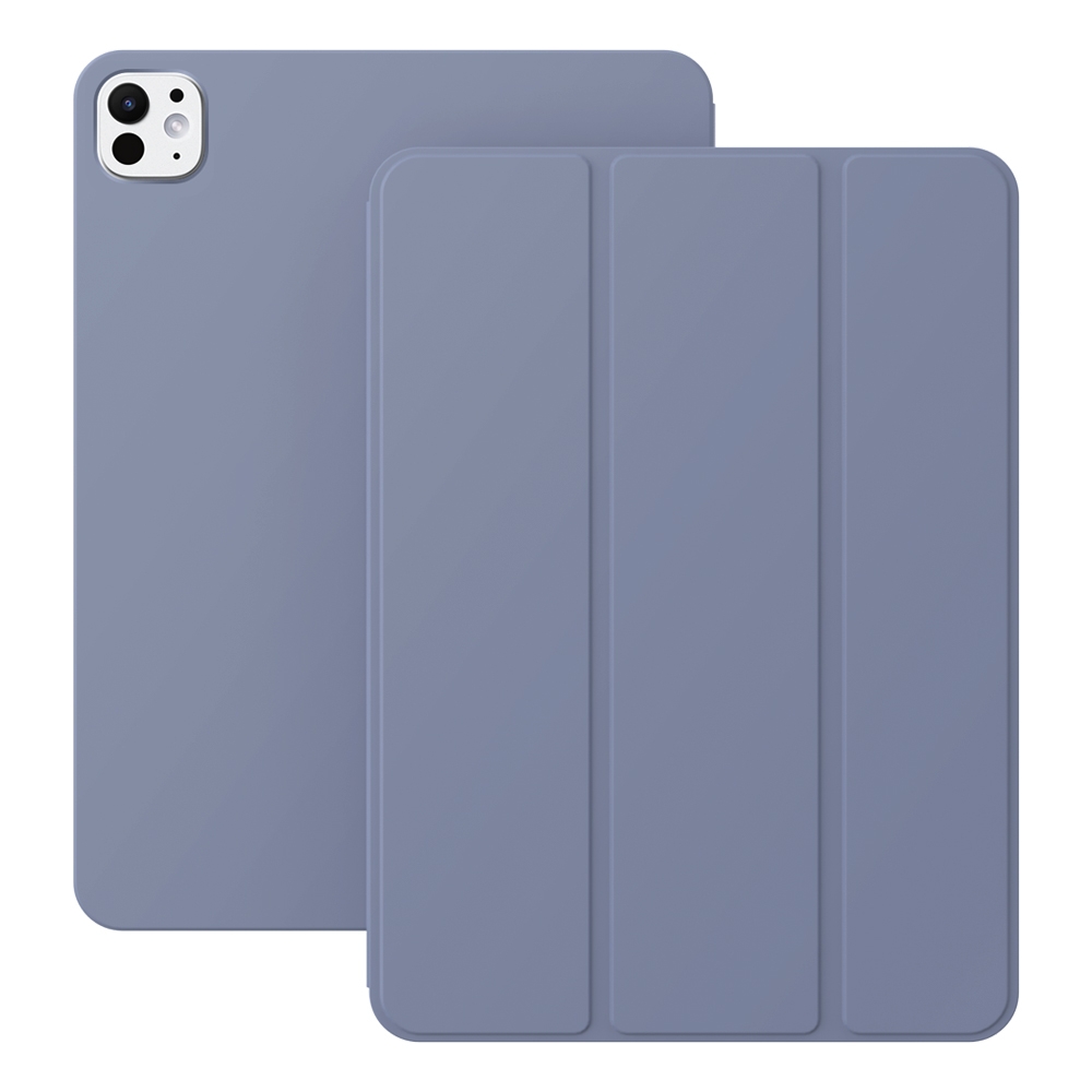 For iPad Pro 13 2025 / 2024 Ultra-thin Double-sided Clip Magnetic Smart Tablet Case(Lavender) - Shopkiz.com