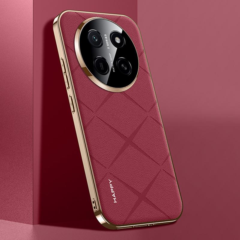 For Honor X80 Pro Max 5G Plain Leather PC Phone Case(Wine Red) - Shopkiz.com