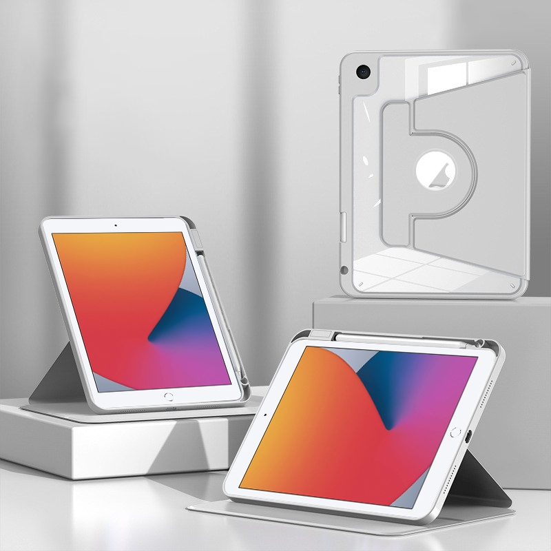 For iPad 10.2 2021 / 2020 / 10.5 Magnetic Split Leather Smart Tablet Case with Pen Slot(Grey) - Shopkiz.com