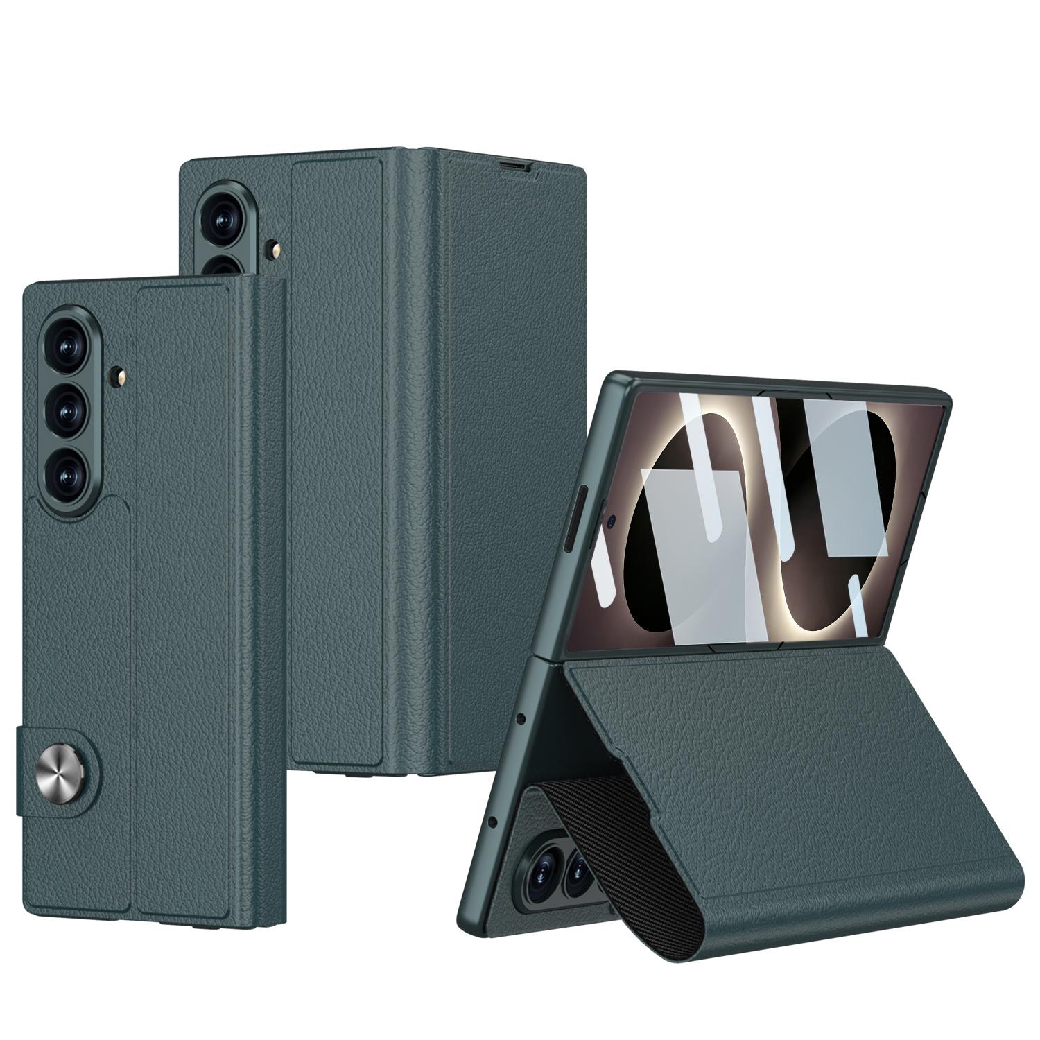 For Galaxy Z Fold8 Ultra 5G GKK Integrated Flip Leather Phone Case(Green) - Shopkiz.com