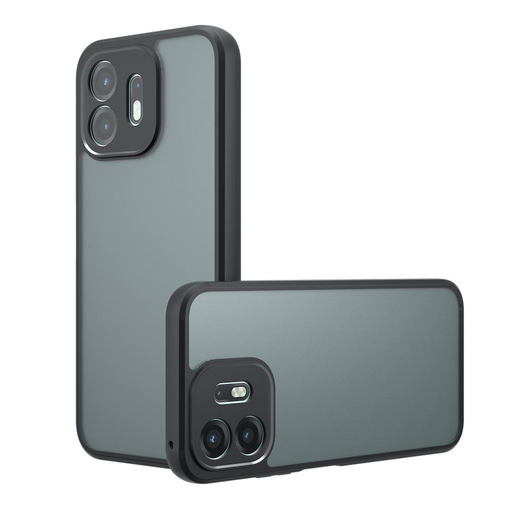 For OnePlus N6 4G Armor Precise Hole PC Hybrid TPU Phone Case(Frosted Black) - Shopkiz.com