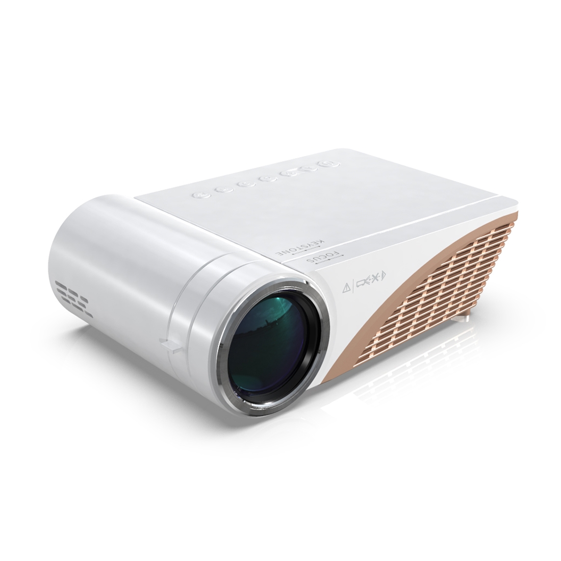 S6 1280x720 5500 Lumens Portable Home Theater LED HD Digital Projector(White) - Shopkiz.com