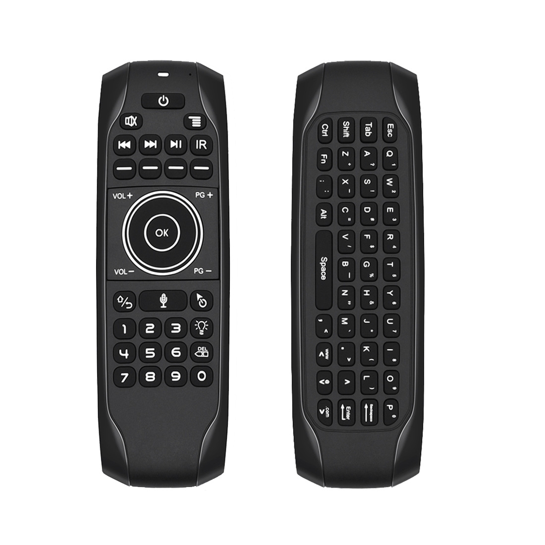 G7V Pro 2.4GHz Fly Air Mouse LED Backlight Wireless Keyboard Remote Control with Gyroscope for Android TV Box / PC, Support Intelligent Voice -