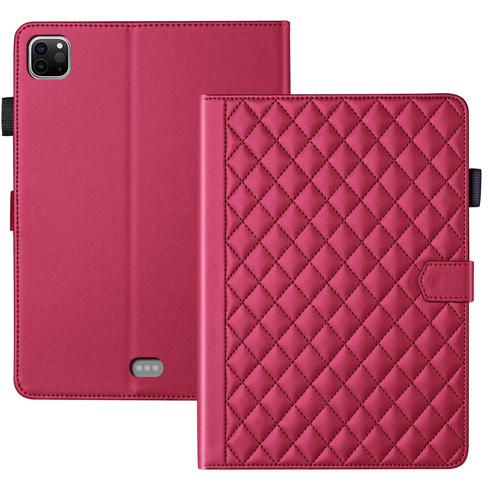 For iPad Pro 11 2022 / 2021 / 2020 Rhombus Lattice Leather Smart Tablet Case(Red) - Shopkiz.com