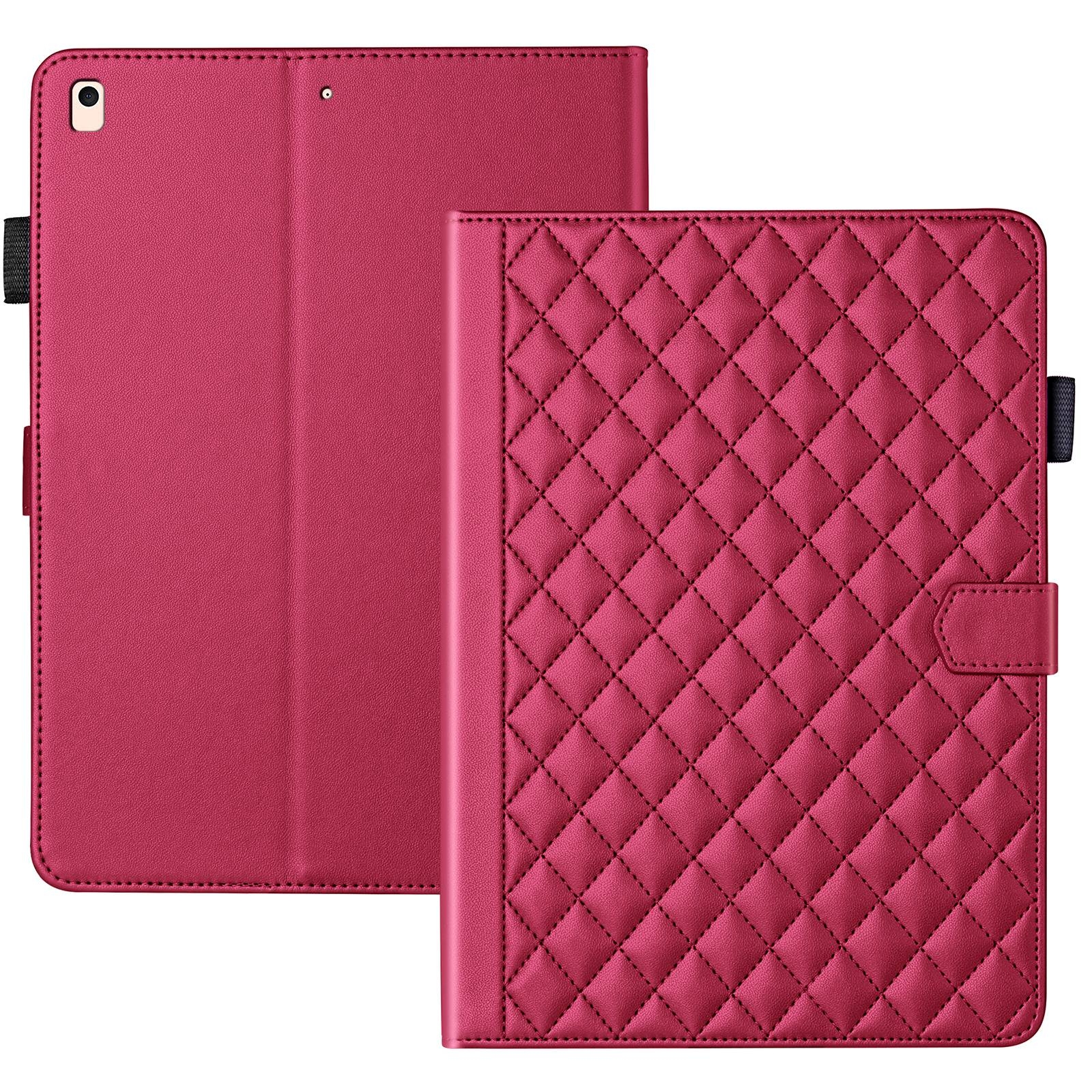 For iPad Air / Air 2 / 9.7 2017 / 2018 Rhombus Lattice Leather Smart Tablet Case(Red) - Shopkiz.com
