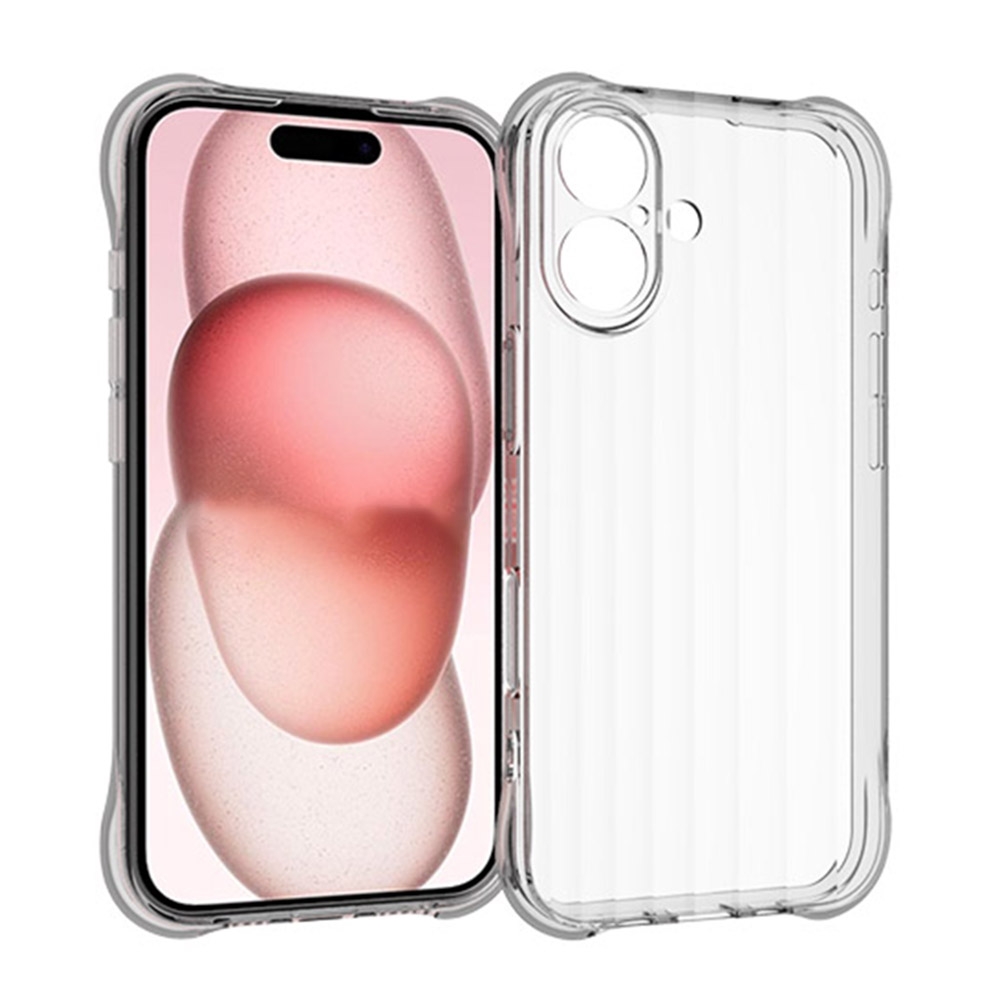 For iPhone 16 Plus Water Ripple Fine Hole TPU Phone Case(Transparent) - Shopkiz.com