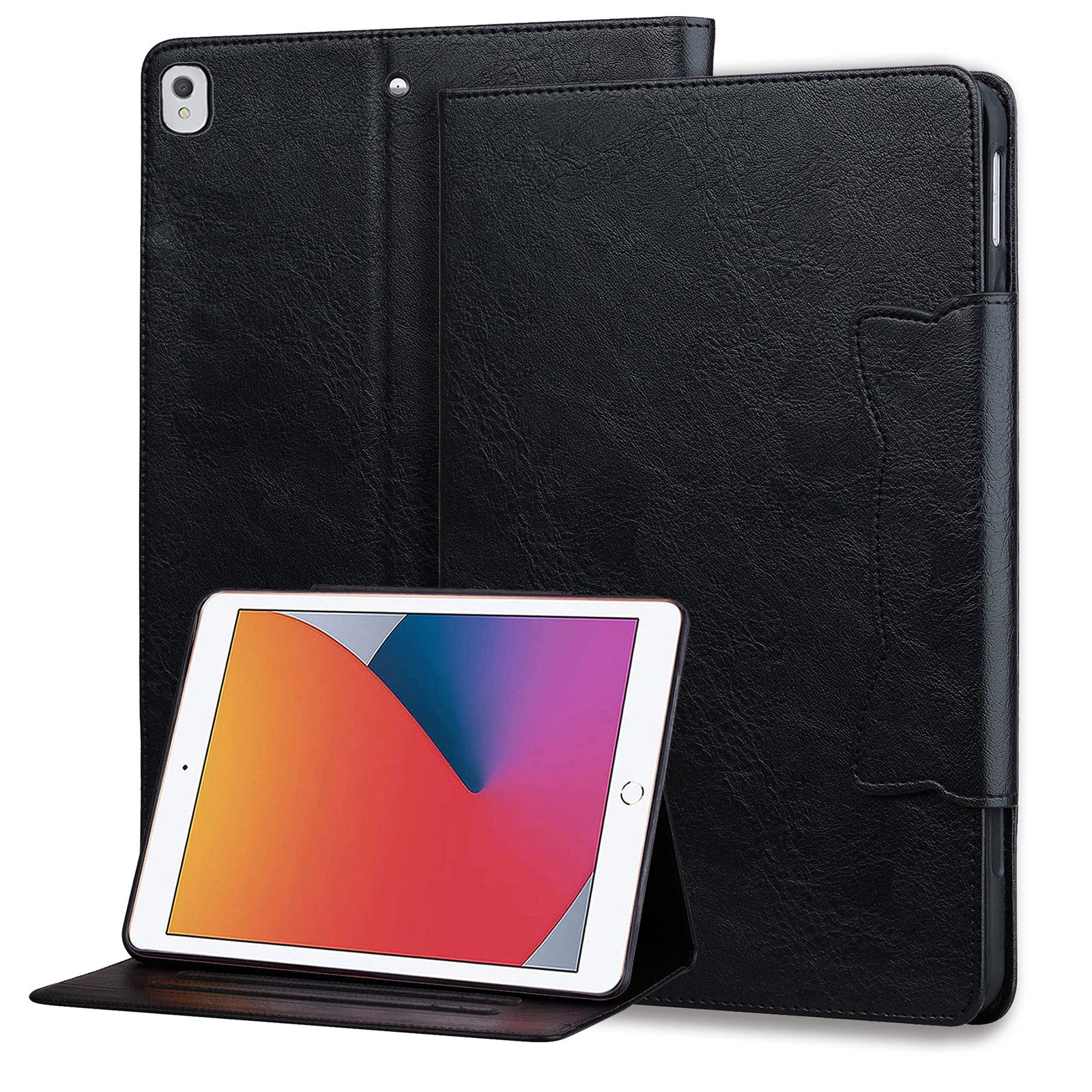 For iPad 10.5 2019 / 2017 / Air 3 Cat Buckle Leather Smart Tablet Case(Black) - Shopkiz.com