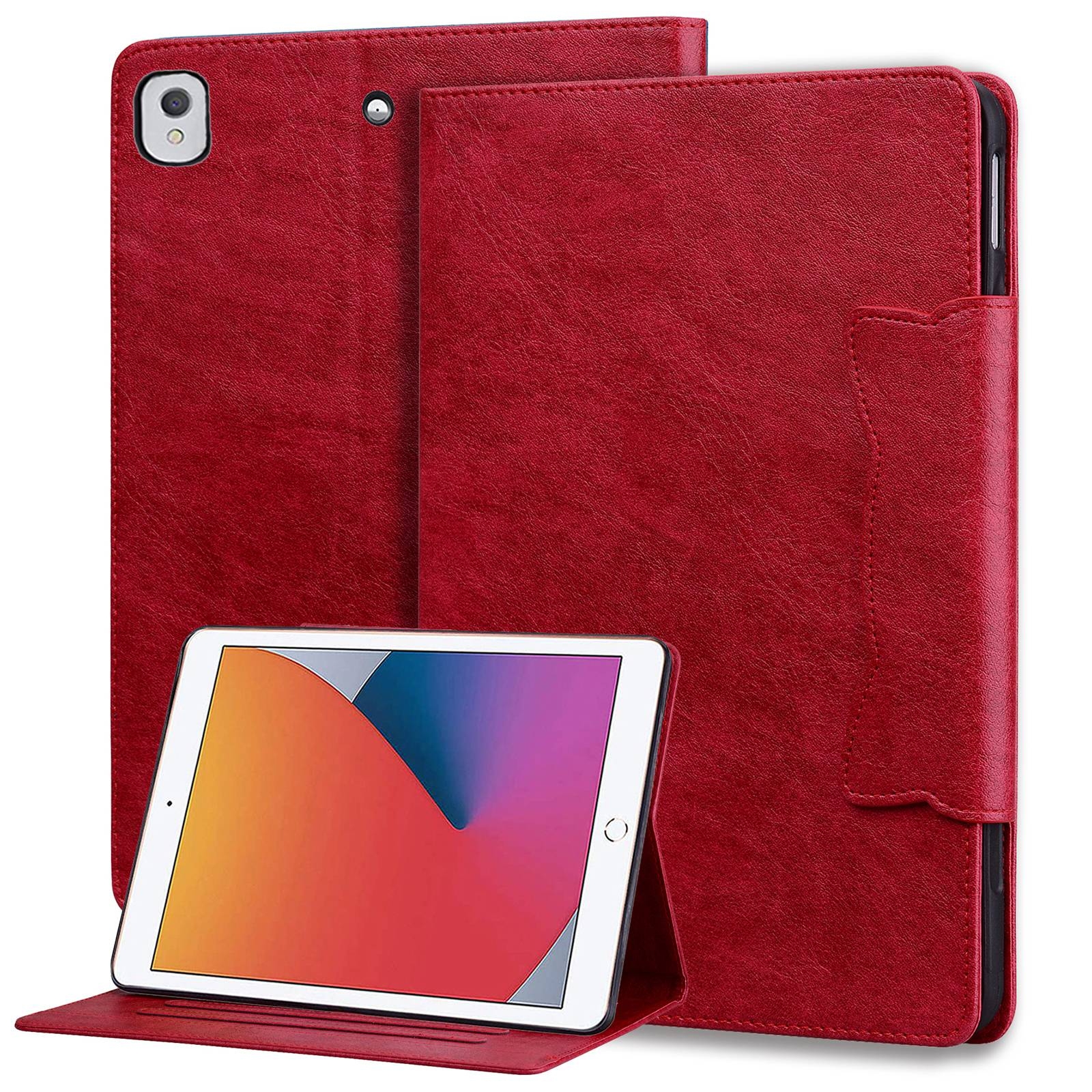 For iPad 10.5 2019 / 2017 / Air 3 Cat Buckle Leather Smart Tablet Case(Red) - Shopkiz.com