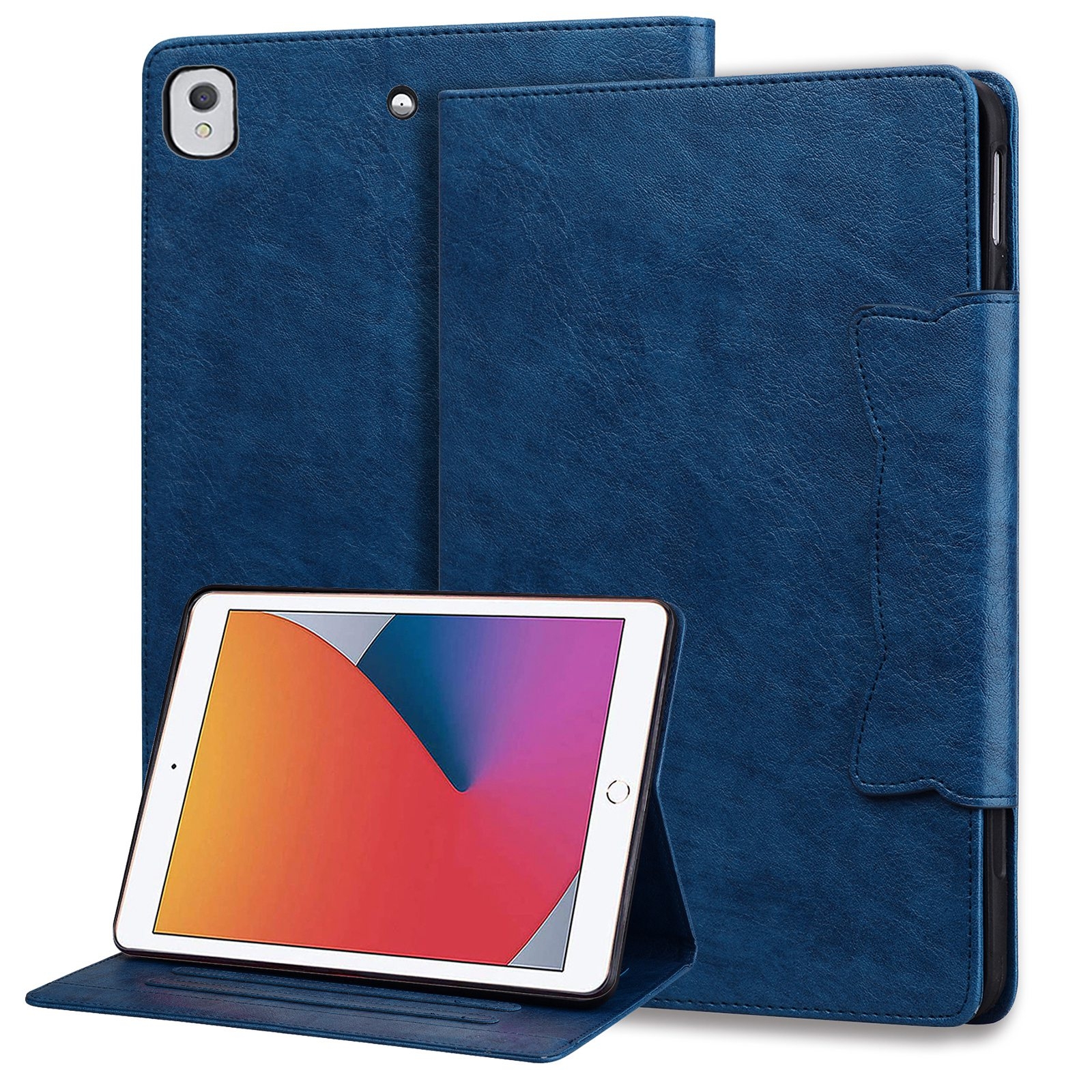 For iPad 10.5 2019 / 2017 / Air 3 Cat Buckle Leather Smart Tablet Case(Royal Blue) - Shopkiz.com