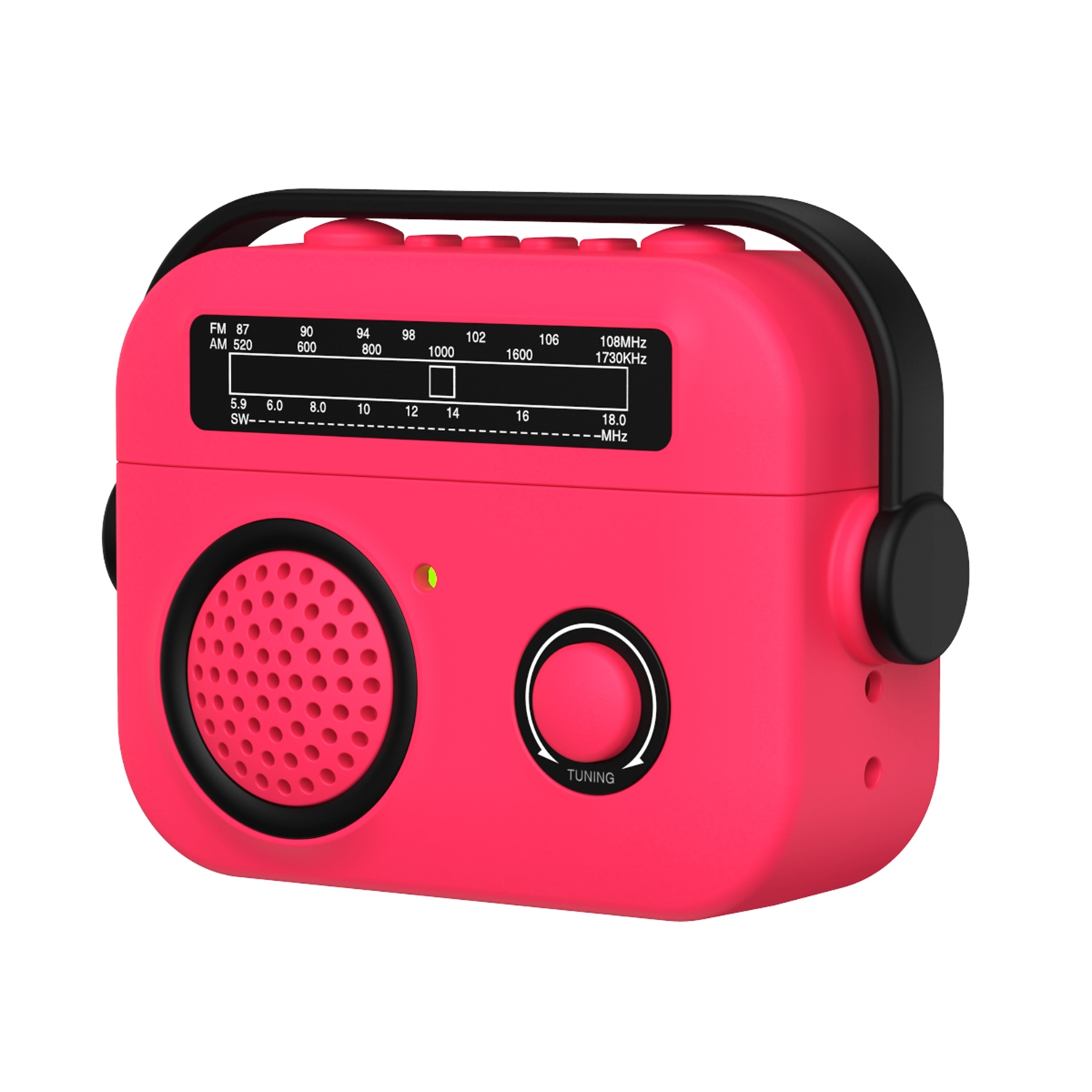 For AirPods Pro 2 Radio Style Wireless Bluetooth Earphones Shockproof Protective Case(Rose Red) - Shopkiz.com