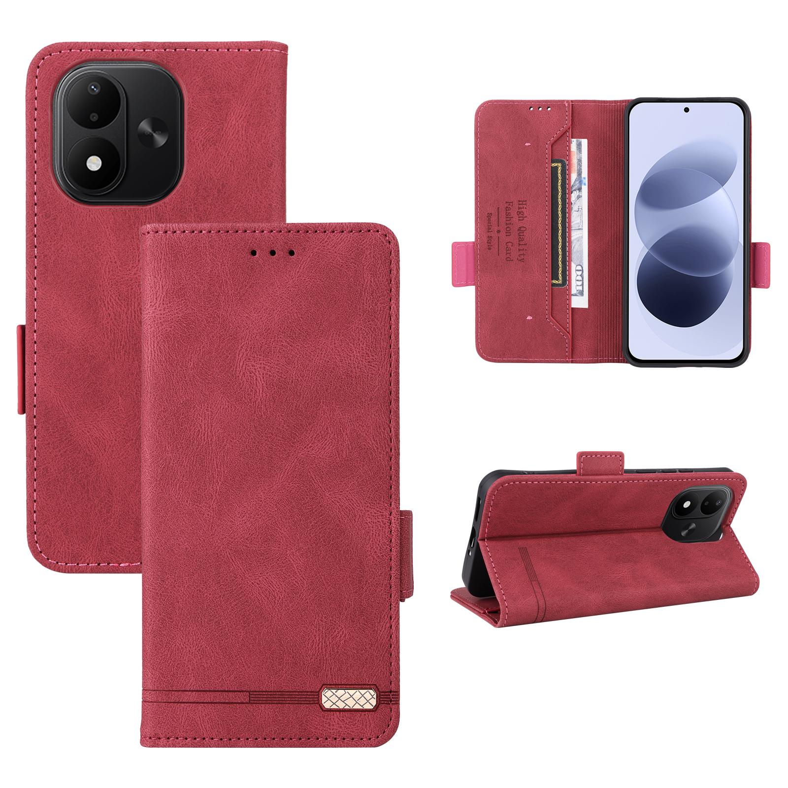 For Redmi Note 17 5G / 4G Global 171mm Magnetic Clasp Leather Phone Case(Red) - Shopkiz.com