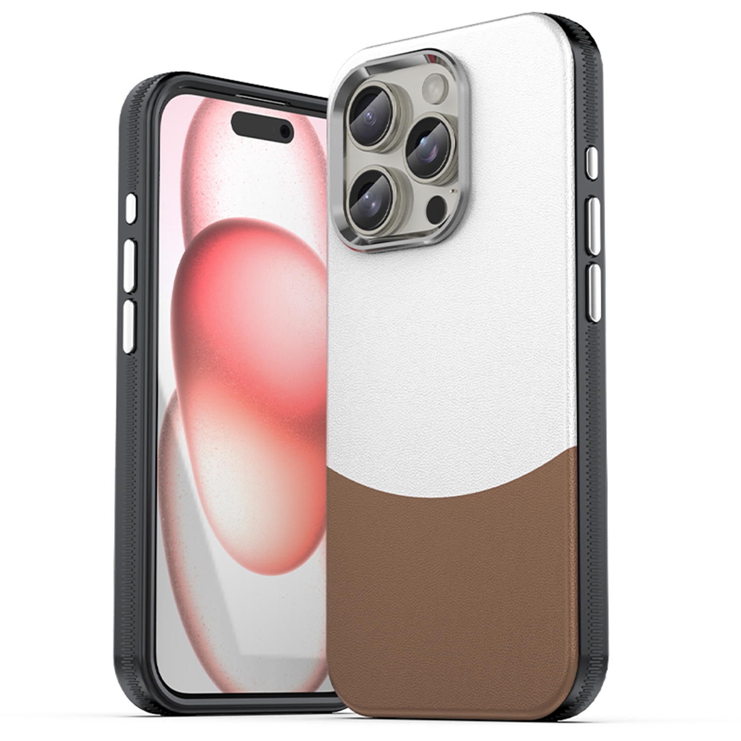 For iPhone 16 Pro Leather Texture MagSafe Magnetic TPU + PC Phone Case(Brown) - Shopkiz.com