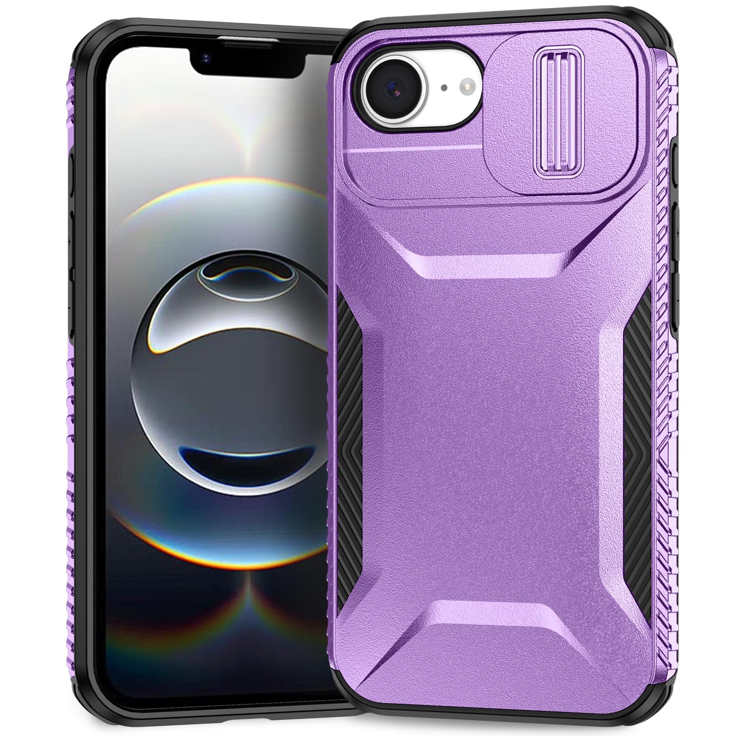 For iPhone 17e / 16e Sliding Camshield Phone Case(Purple) - Shopkiz.com