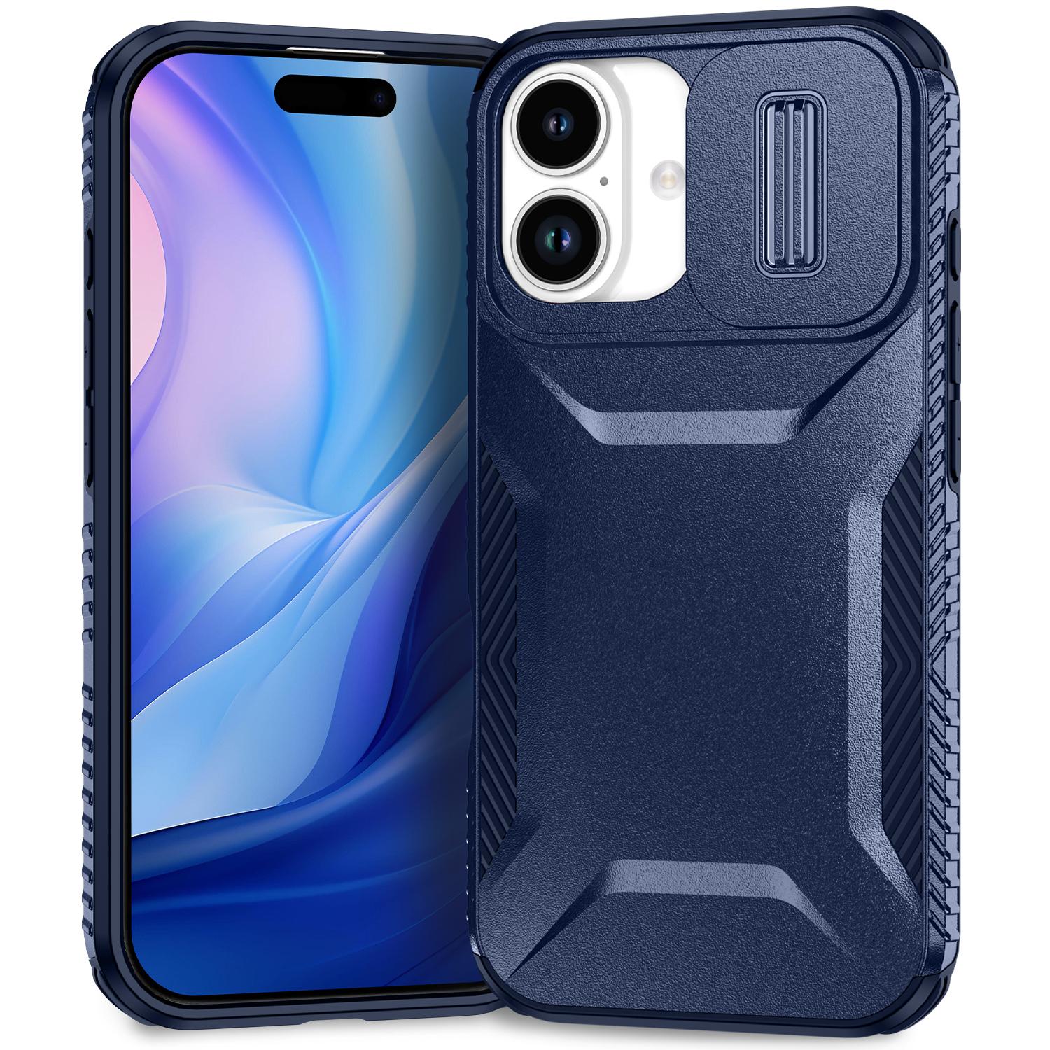 For iPhone 17 Sliding Camshield Phone Case(Blue) - Shopkiz.com