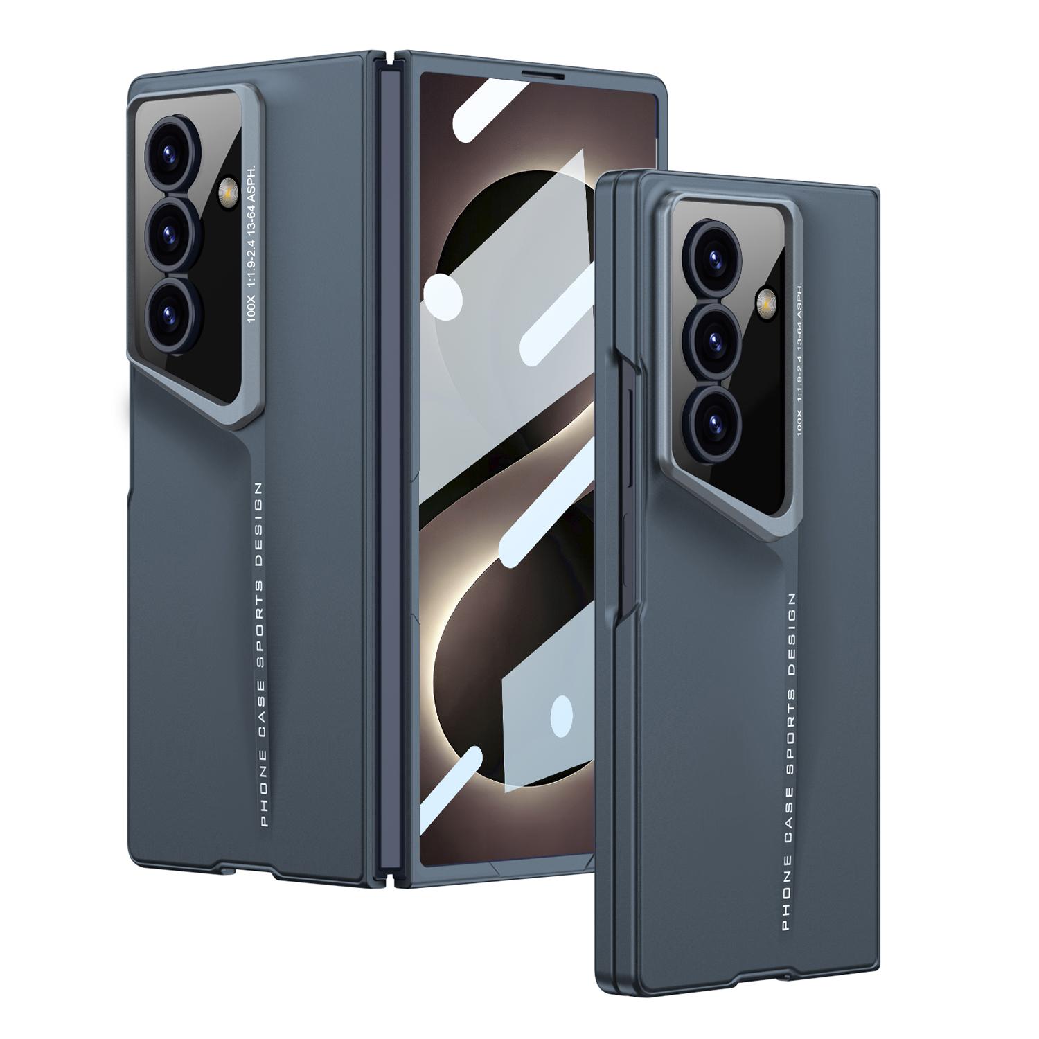For Galaxy Z Fold8 Ultra 5G GKK Integrated Blade Ultra-thin Full Coverage Phone Case(Cyan) - Shopkiz.com