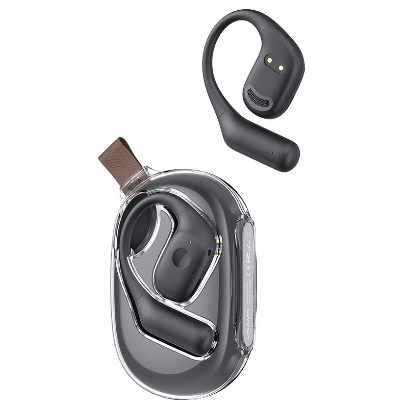 USAMS UG26 OWS Ear-hook Bluetooth 5.3 Earphone(Black) - Shopkiz.com
