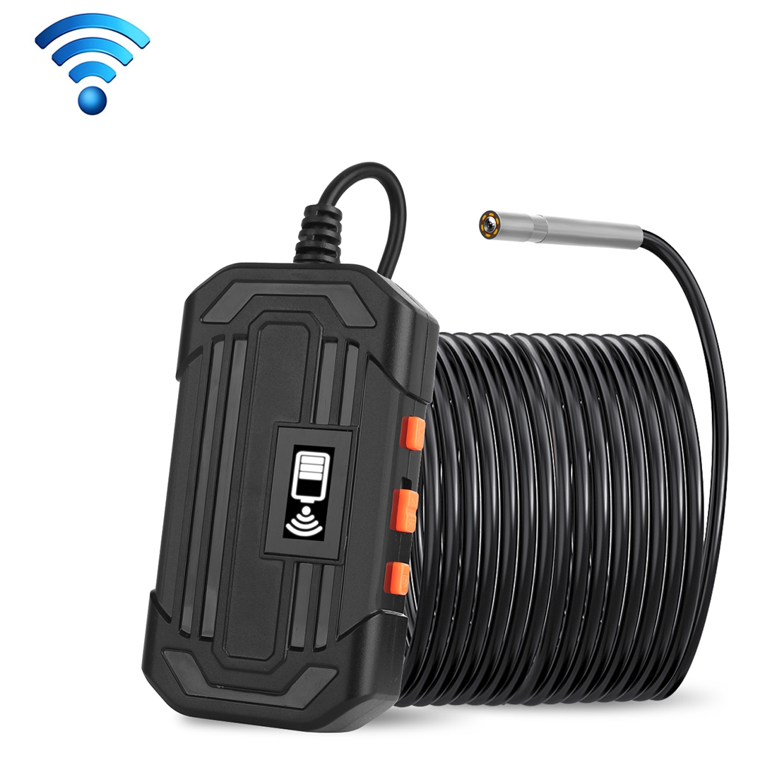 F240 3.9mm HD 1080P IP67 Waterproof WiFi Direct Connection Digital Endoscope, Cable Length:5m(Black) - Shopkiz.com