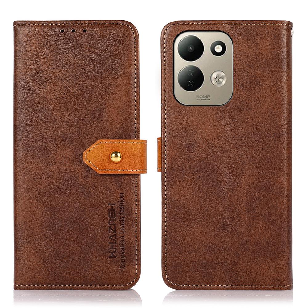 For Redmi 17 5G / 4G Global 170mm KHAZNEH Cowhide Texture Flip Leather Phone Case(Brown) - Shopkiz.com