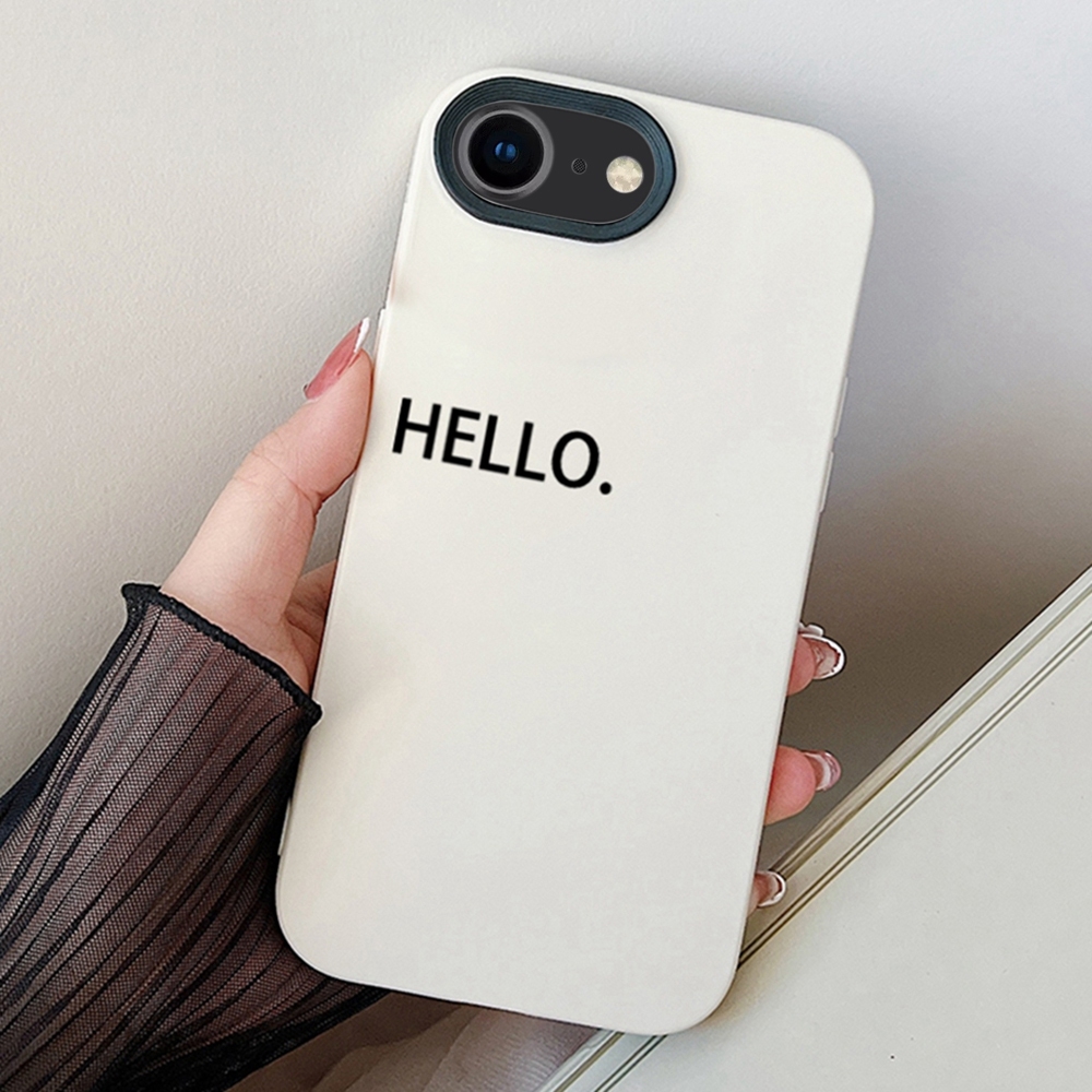 For iPhone 7 / 8 / SE 2022 HELLO Word PC Hybrid TPU Phone Case(White) - Shopkiz.com