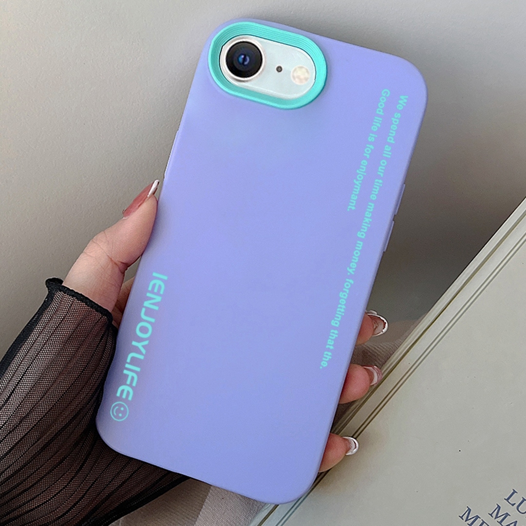 For iPhone 7 / 8 / SE 2022 Simple Words PC Hybrid TPU Phone Case(Purple) - Shopkiz.com