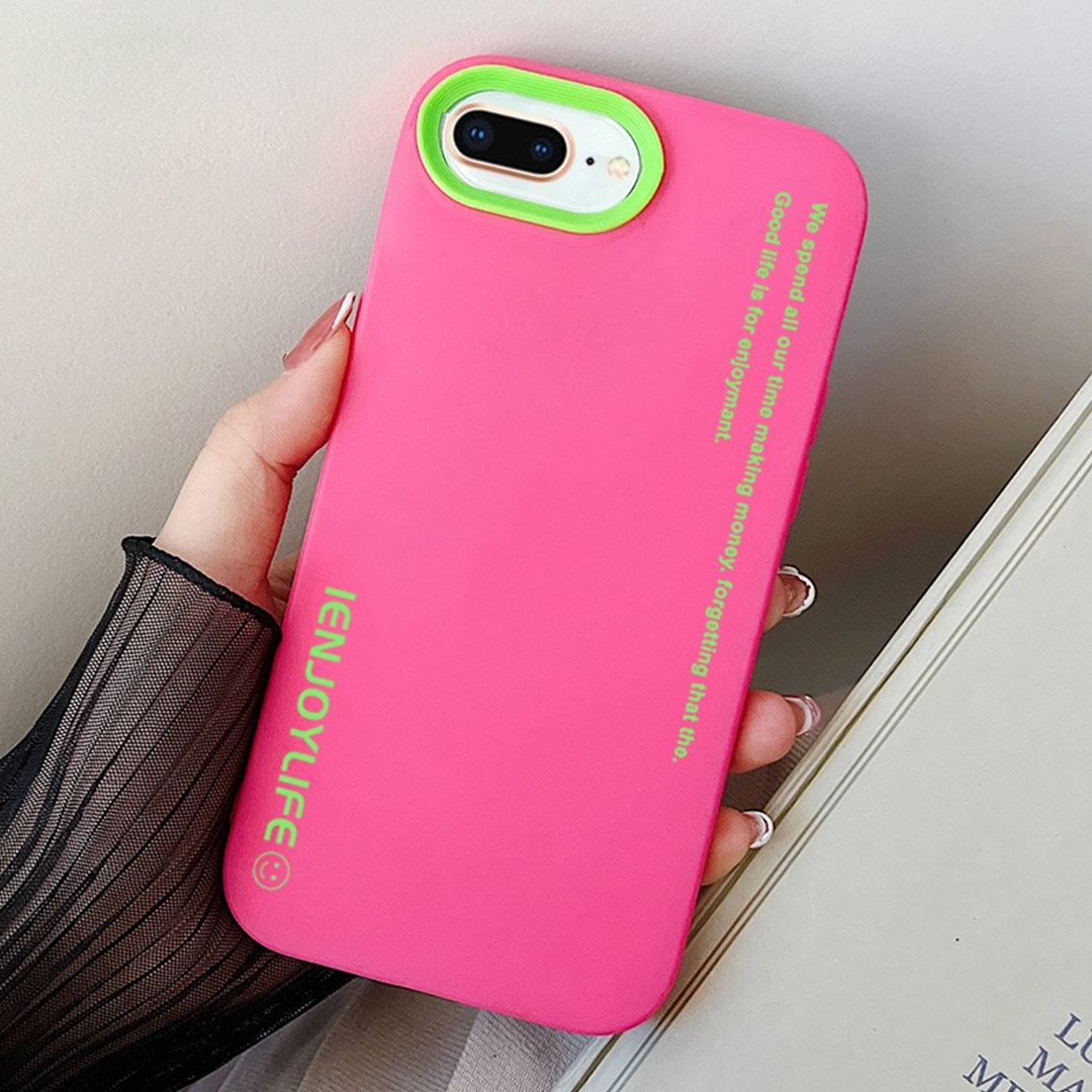 For iPhone 7 Plus / 8 Plus Simple Words PC Hybrid TPU Phone Case(Rose Red) - Shopkiz.com