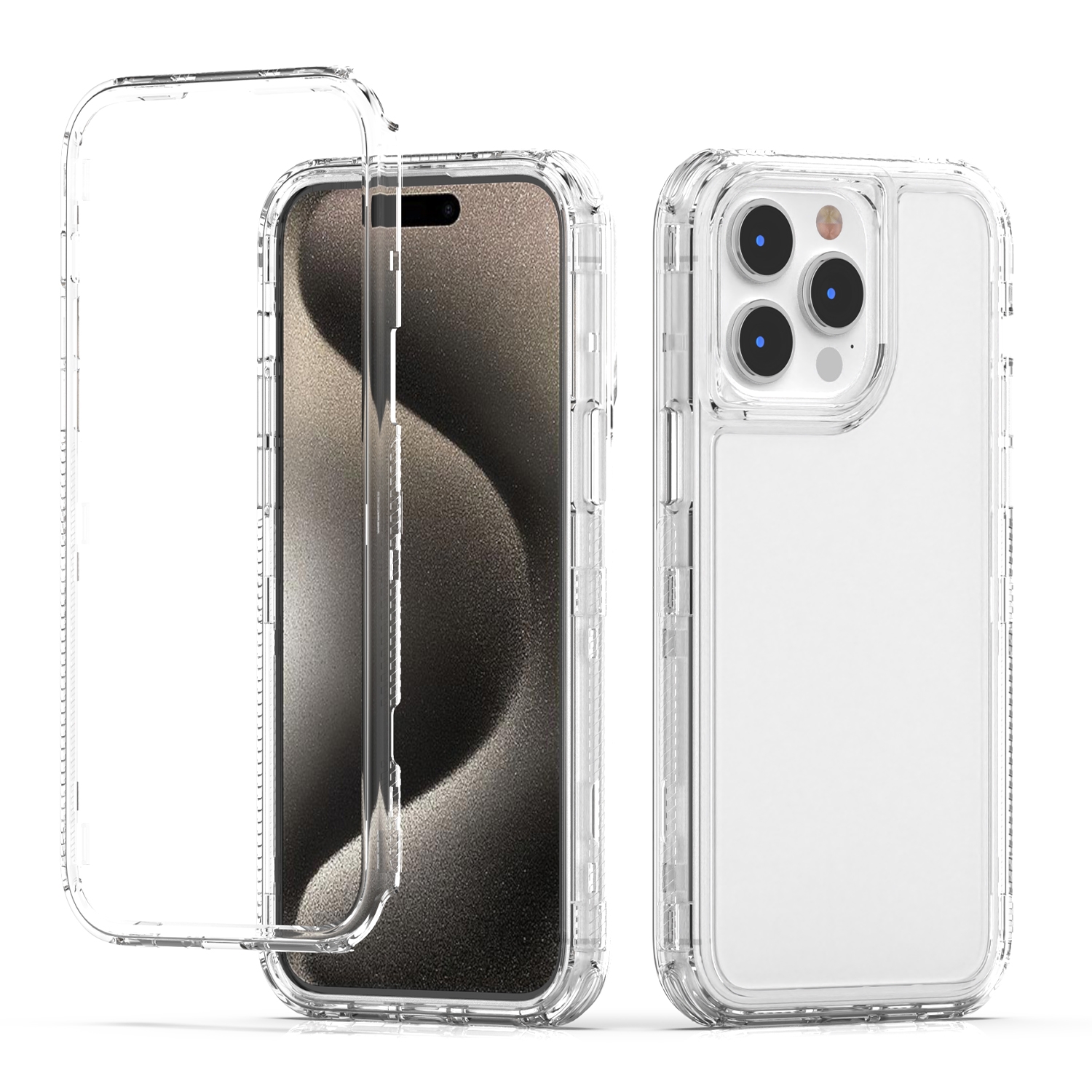 For iPhone 15 Pro Max Acrylic Transparent Phone Case - Shopkiz.com