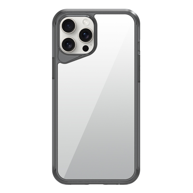 For iPhone 15 Pro Max Ice Transparent Series TPU + PC + Acrylic Hybrid Phone Case(Grey) - Shopkiz.com
