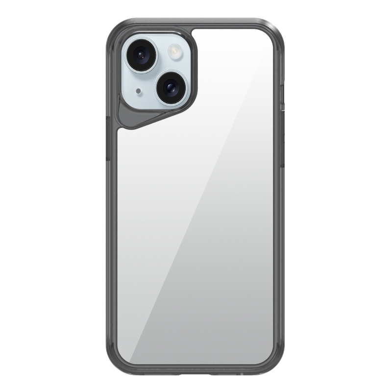 For iPhone 15 Ice Transparent Series TPU + PC + Acrylic Hybrid Phone Case(Grey) - Shopkiz.com