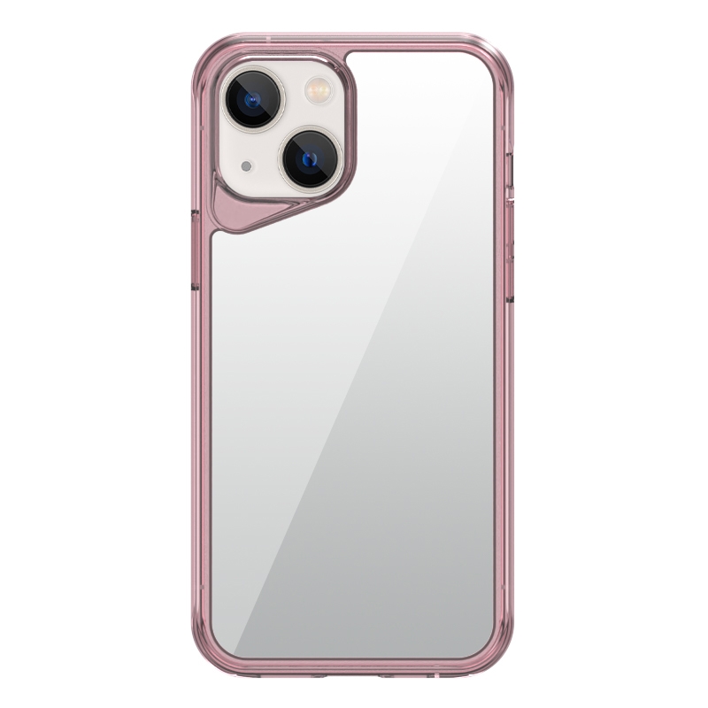For iPhone 13 Ice Transparent Series TPU + PC + Acrylic Hybrid Phone Case(Red) - Shopkiz.com