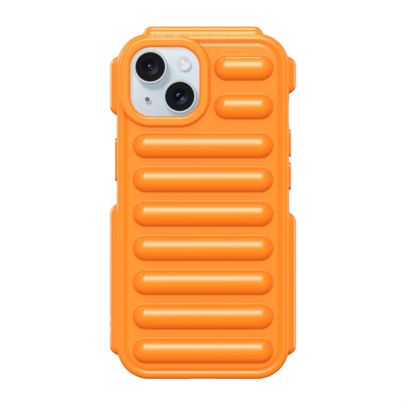 For iPhone 15 Plus Capsule Series Candy Color TPU Phone Case(Orange) - Shopkiz.com