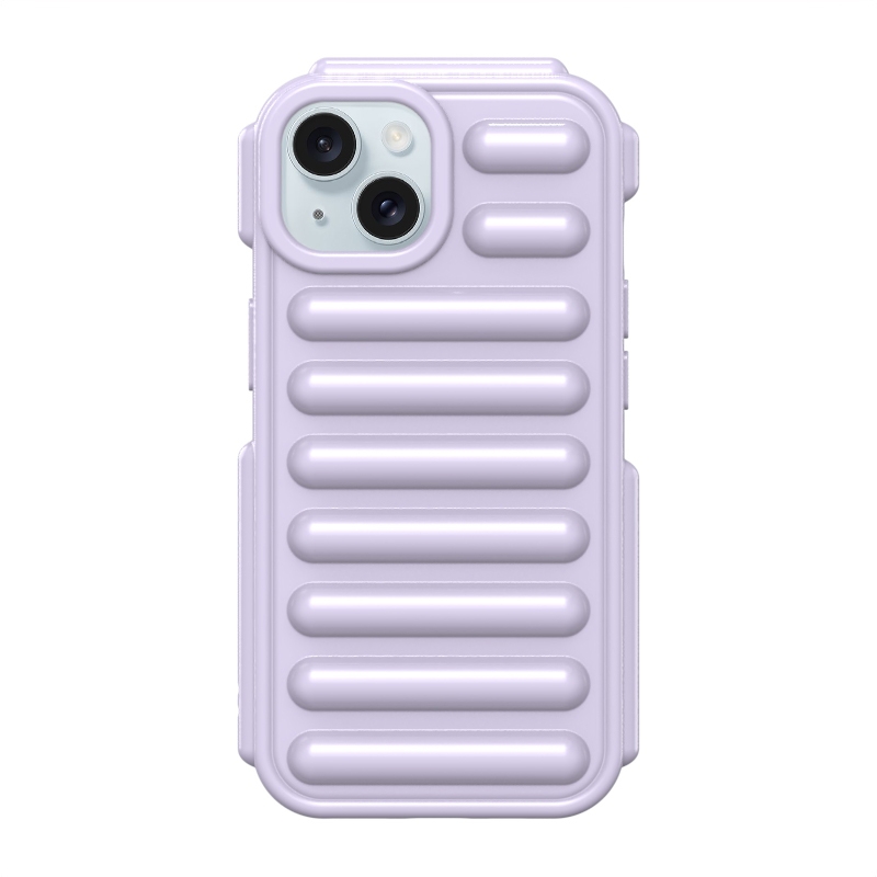 For iPhone 15 Plus Capsule Series Candy Color TPU Phone Case(Purple) - Shopkiz.com