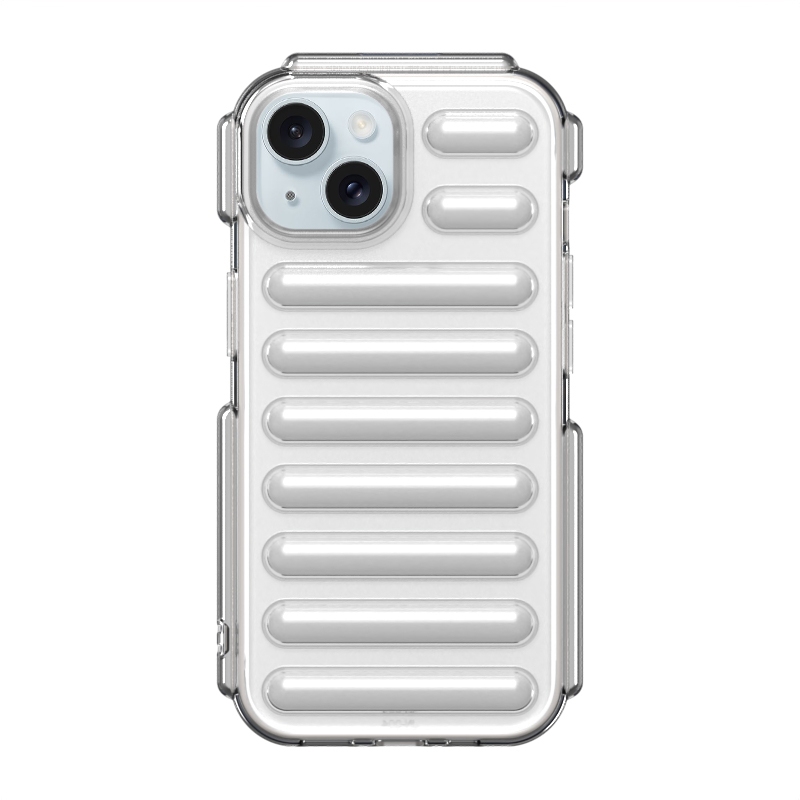 For iPhone 15 Capsule Series Candy Color TPU Phone Case(Transparent) - Shopkiz.com
