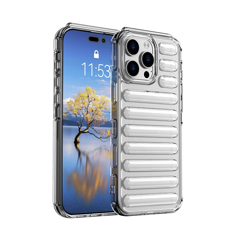For iPhone 16 Pro Max Capsule Series Candy Color TPU Phone Case(Transparent) - Shopkiz.com