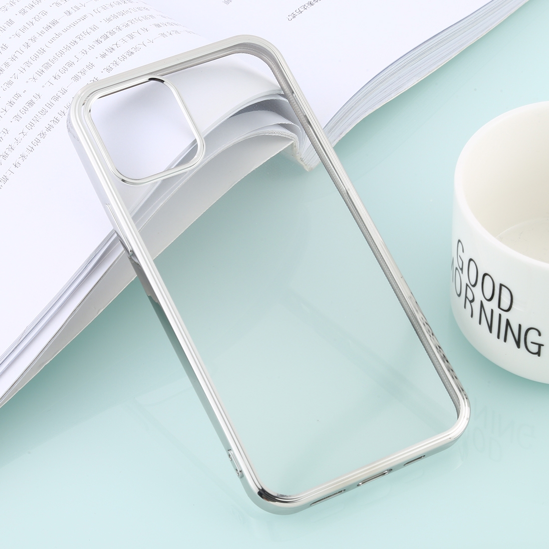 For iPhone 12 / 12 Pro Ultra-thin Plating TPU Protective Soft Case(Silver) - Shopkiz.com