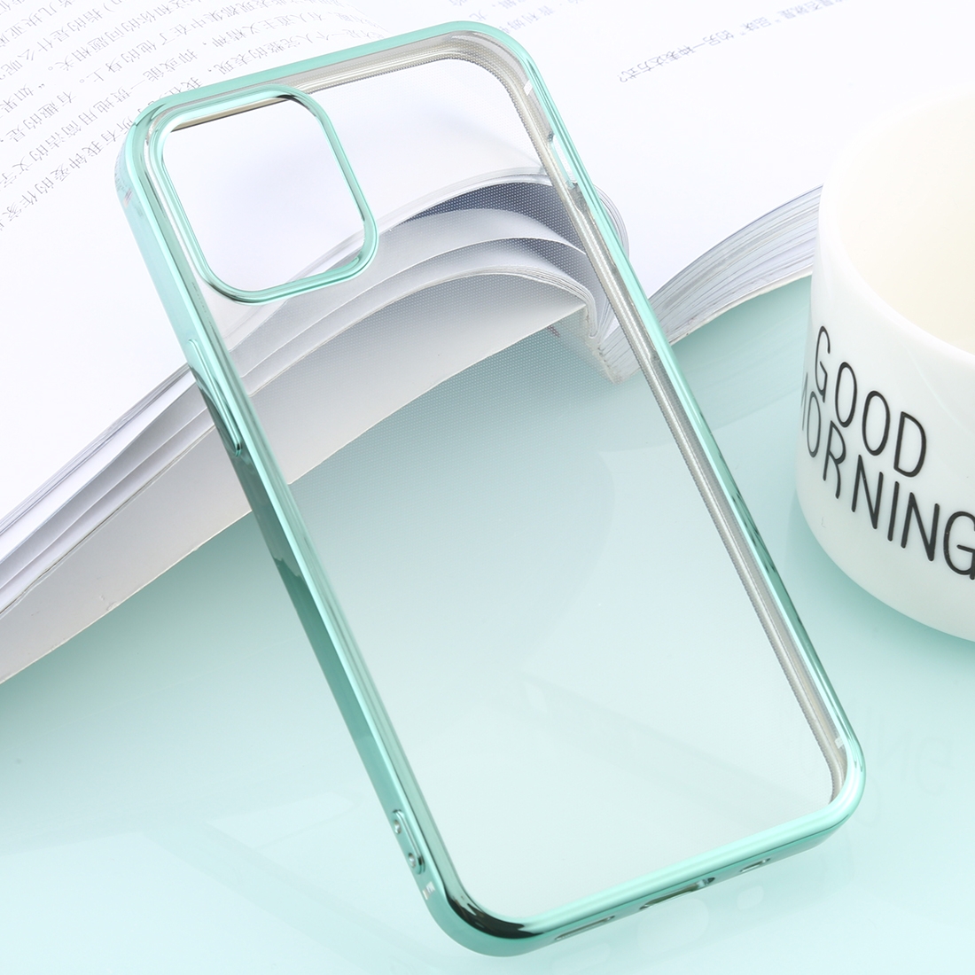For iPhone 12 Pro Max Ultra-thin Plating TPU Protective Soft Case (Green) - Shopkiz.com