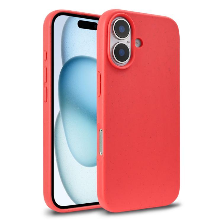 For iPhone 18 Wheat Straw TPU Phone Case(Red) - Shopkiz.com