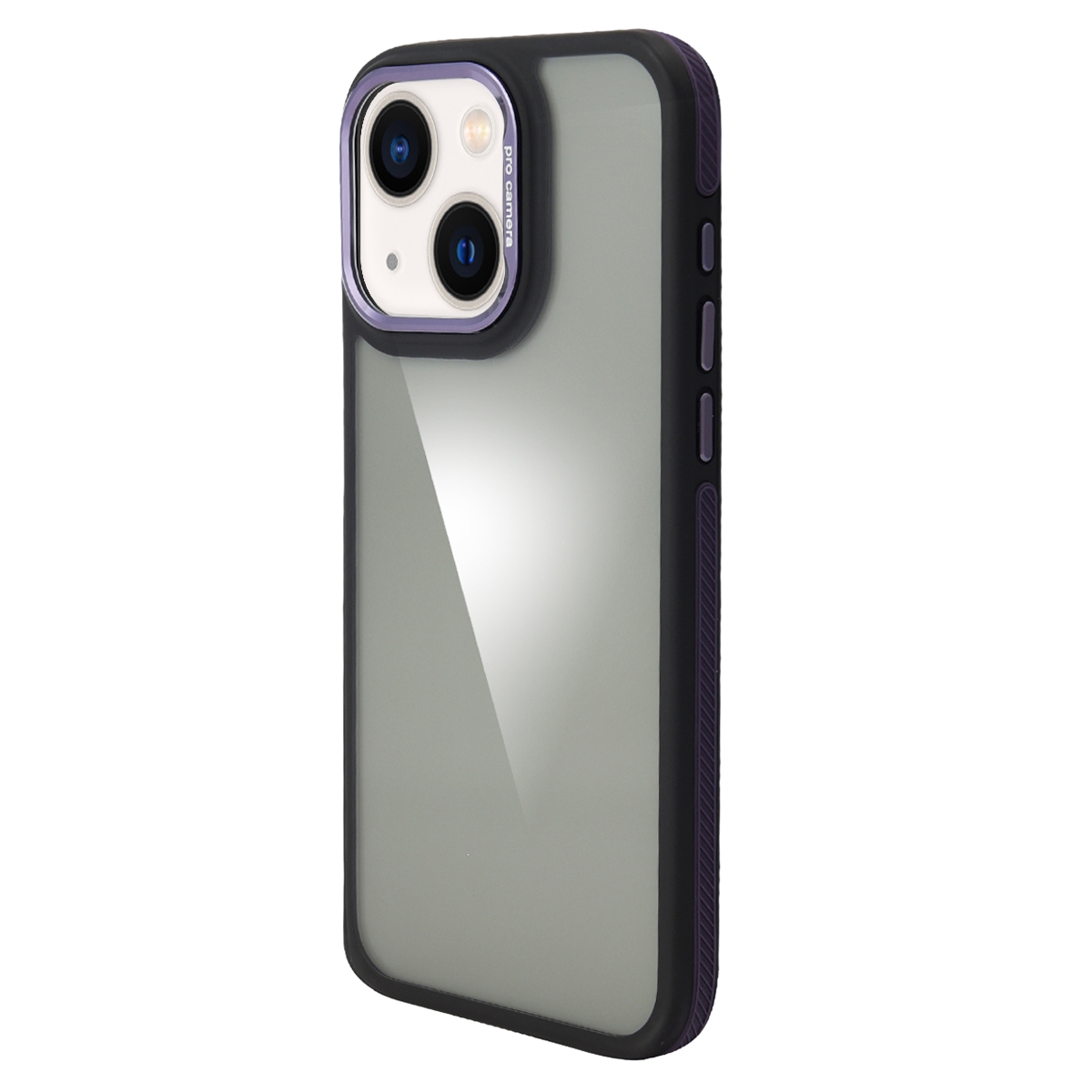 For iPhone 14 Gold Shield 3 in 1 Phone Case(Purple) - Shopkiz.com